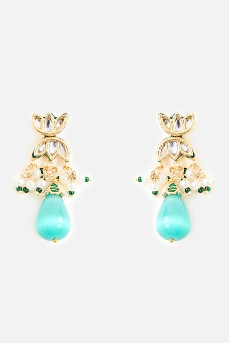 Vivinia By Vidhi Mehra_Multi Color Beads, Stones Multicolor Embellished Choker Set _Online_at_Aza_Fashions