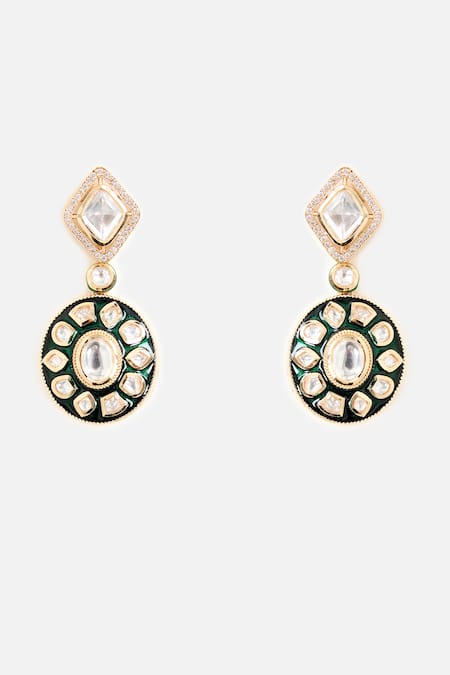 Vivinia By Vidhi Mehra_Multi Color Stones, Pearls Embellised Choker Set _Online_at_Aza_Fashions