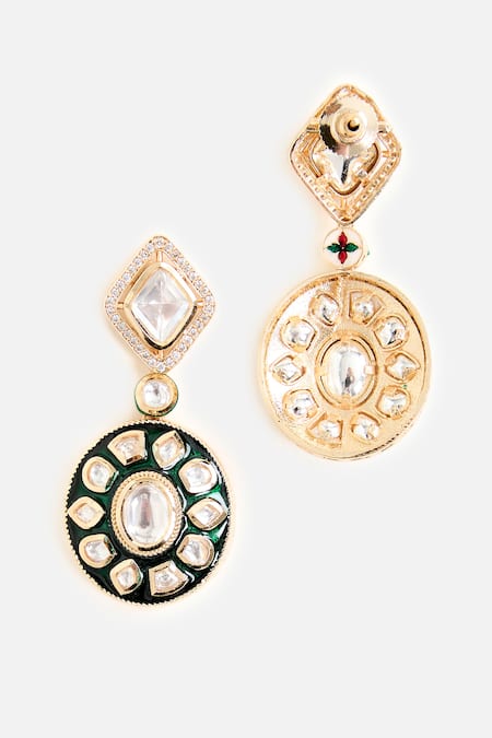 Buy_Vivinia By Vidhi Mehra_Multi Color Stones, Pearls Embellised Choker Set _Online_at_Aza_Fashions