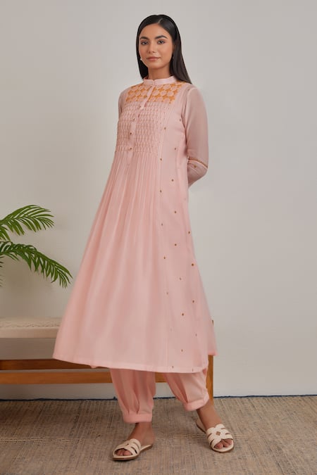 Khamaj India Elora Embroidered Kurta & Pant Set 