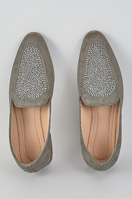 Rng Safawala Gunmetal Tube Loafers 