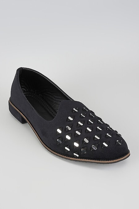 Rng Safawala Coal Mirror Maze Loafers 