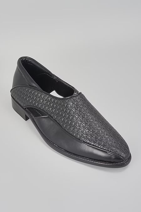 Rng Safawala Black Herringbone Peshawaris 