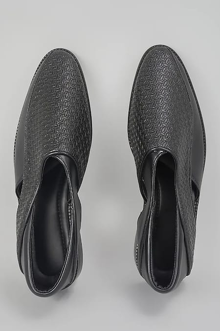 Rng Safawala Black Herringbone Peshawaris 