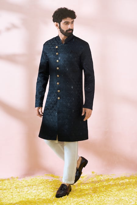 Arihant Rai Sinha Geometric Pattern Sherwani & Pant Set 