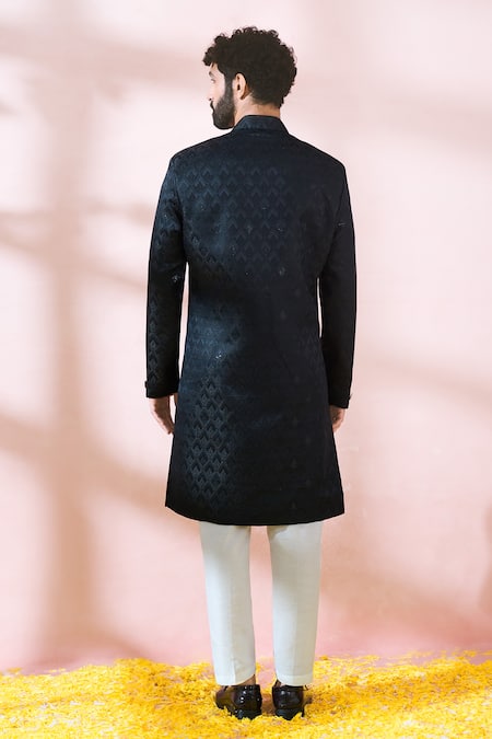 Arihant Rai Sinha Geometric Pattern Sherwani & Pant Set 