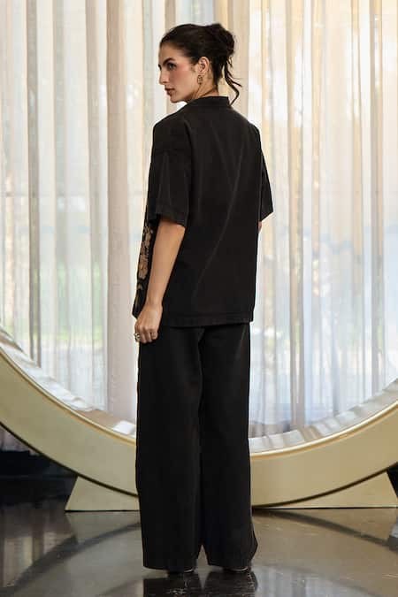 Kay Kay Claudy Floral Embroidered Shirt & Pant Set 