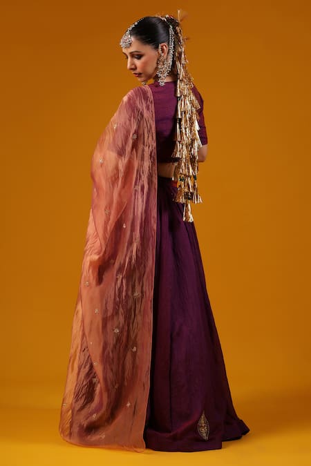 Baaro Masi Hand Embroidered Lehenga Set 