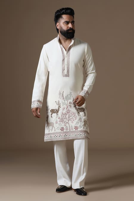 Courtyard By Abhi Handcrafted Embroidered Kurta Set 