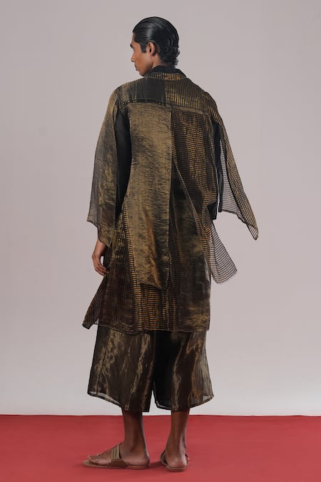 Urvashi Kaur Heiko Checkered Woven Farshi Pyjama 