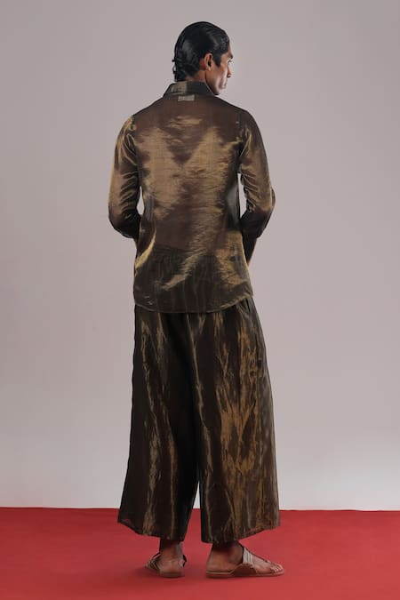 Urvashi Kaur Lena Striped Woven Shirt 