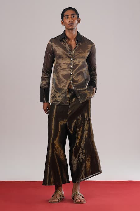 Urvashi Kaur Lena Striped Woven Shirt 