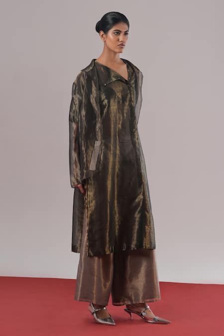 Urvashi Kaur Mira Textured Zari Woven Tunic 