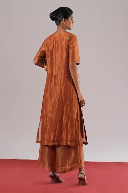 Urvashi Kaur Mira Textured Zari Woven Tunic 