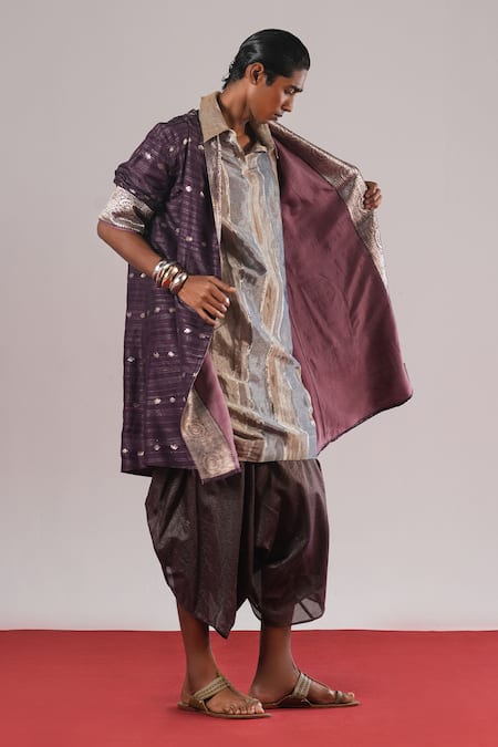 Urvashi Kaur Yoru Handwoven Brocade Jacket 