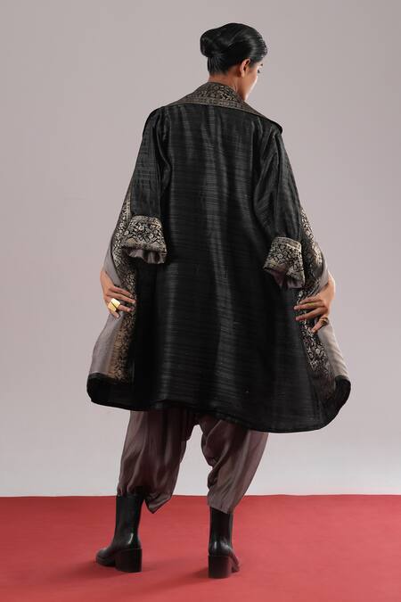 Urvashi Kaur_Grey Cotton, Silk Quotient Solid Salwar _at_Aza_Fashions