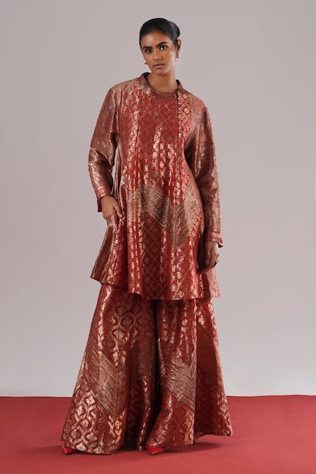 Urvashi Kaur Brocade Silk Woven Tunic 