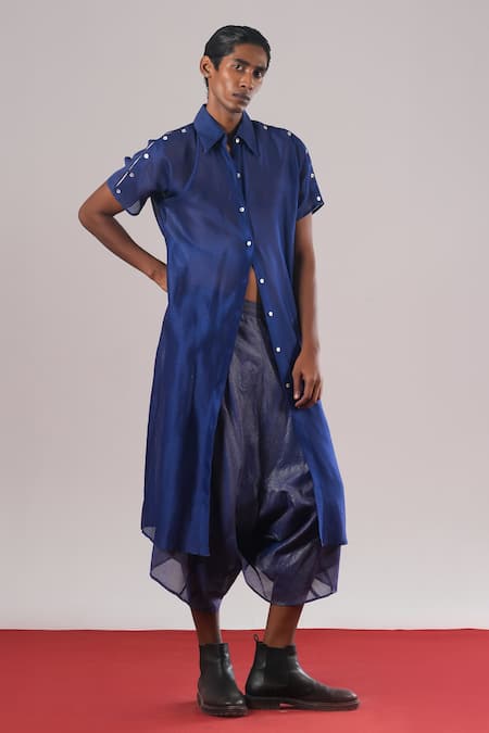 Urvashi Kaur Denote Handwoven Tissue Silk Dhoti Pant 