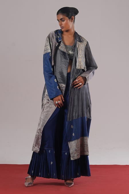 Urvashi Kaur Aster Pleated Flared Pant 