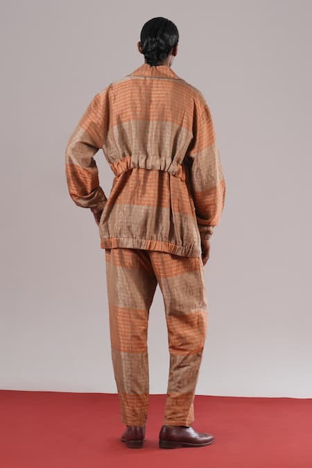 Urvashi Kaur Qua Handwoven Bomber Jacket 