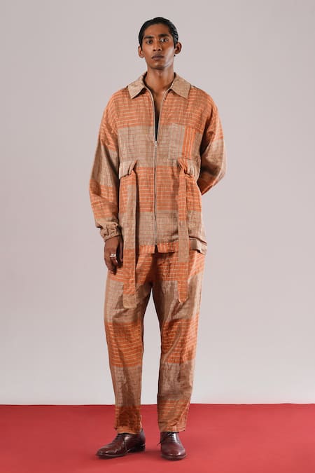 Urvashi Kaur Qua Handwoven Bomber Jacket 