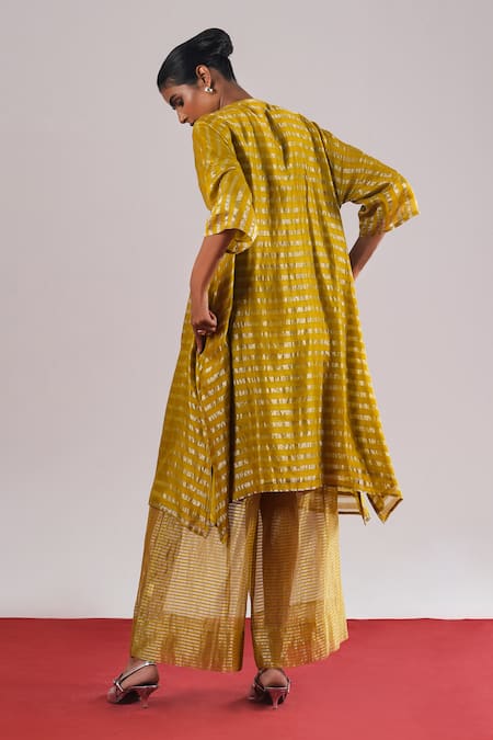 Urvashi Kaur Sora Shibori Pattern A-Line Dress 