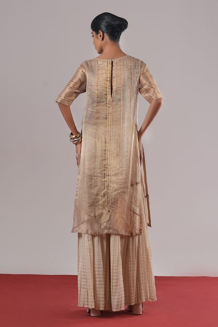 Urvashi Kaur Alis Striped Woven Kurta 