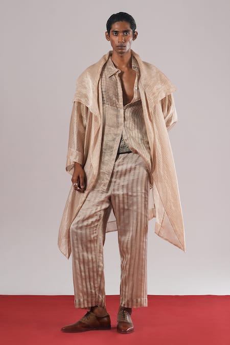 Urvashi Kaur Ora Striped Woven Trousers 