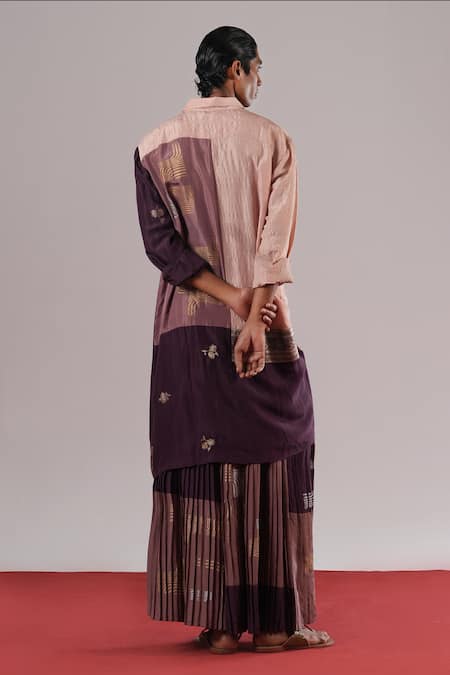 Urvashi Kaur Boche Patchwork Zari Work Shirt 