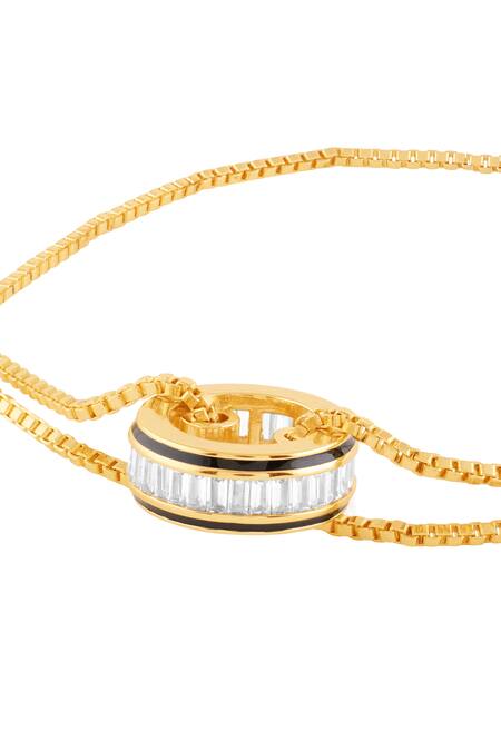 Shop Isharya Gold Plated Crystals Vysion Bolo Bracelet Online at Aza Fashions Shop_Isharya_Gold Plated Crystals Vysion Bolo Bracelet _Online_at_Aza_Fashions