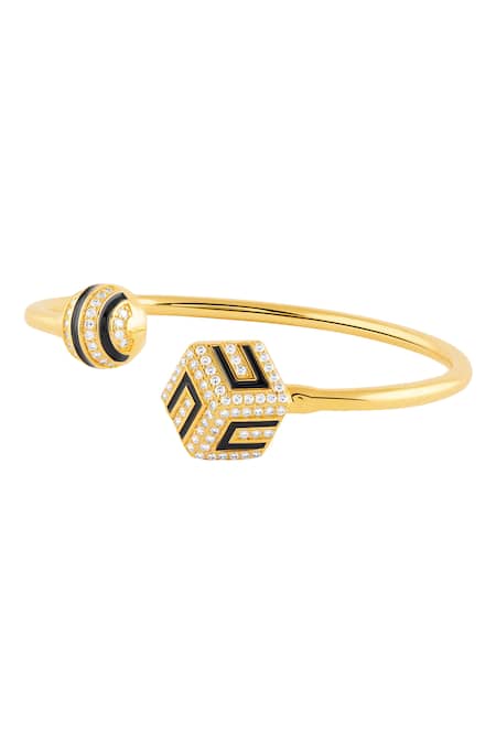 Buy Isharya Gold Plated Crystals, Stones Transcenta Cuff Bracelet Online at Aza Fashions Buy_Isharya_Gold Plated Crystals, Stones Transcenta Cuff Bracelet _Online_at_Aza_Fashions