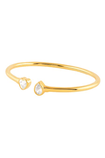 Isharya_Gold Plated Crystals Nuitra Cuff Bracelet _Online_at_Aza_Fashions