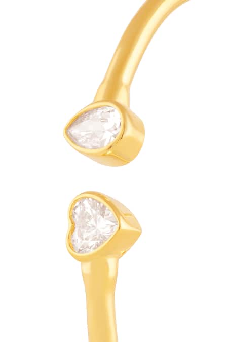 Shop_Isharya_Gold Plated Crystals Nuitra Cuff Bracelet _Online_at_Aza_Fashions