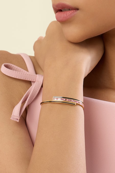Isharya Dreama Pink Cuff Bracelet 