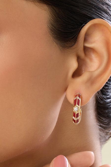 Isharya Auralis Fiery Hoop Earrings 