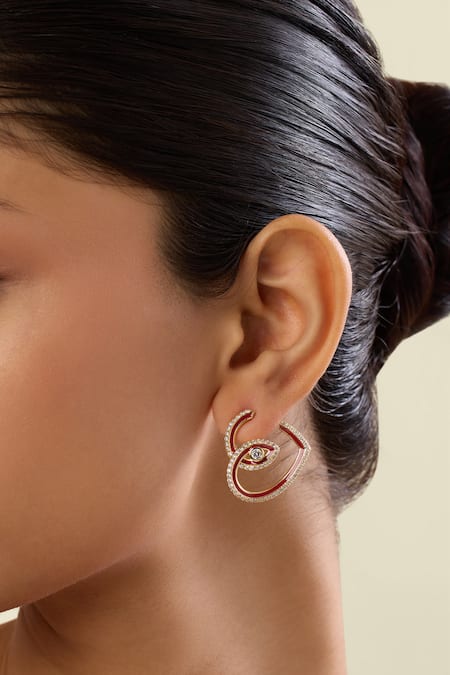 Isharya Gala Heart Hoop Earrings 