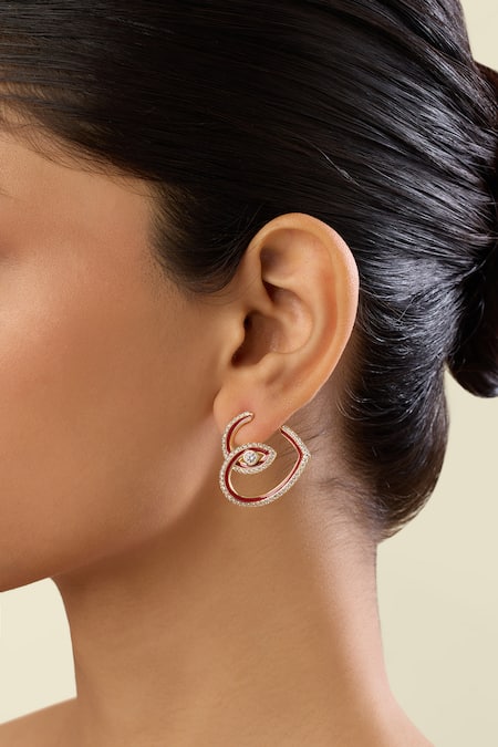 Isharya Gala Heart Hoop Earrings 