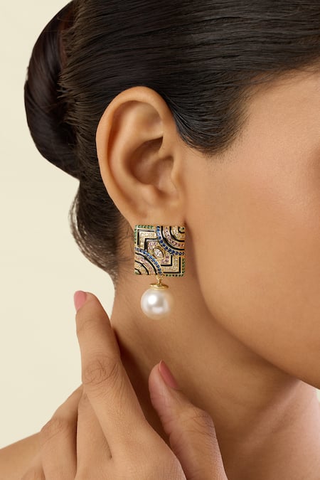 Isharya Remedios Pearl Dangler Earrings