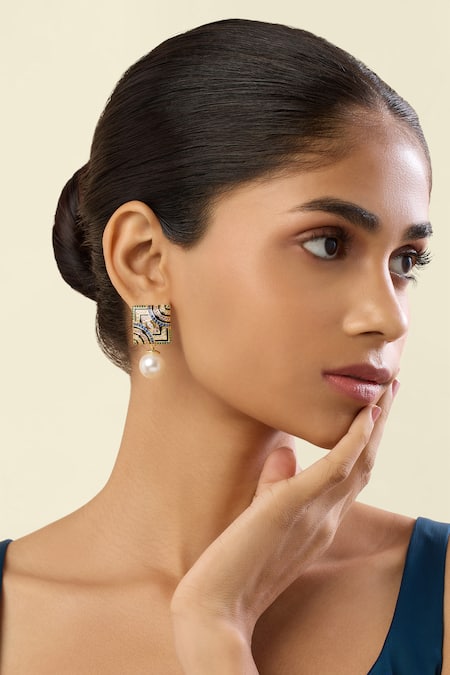 Isharya Remedios Pearl Dangler Earrings