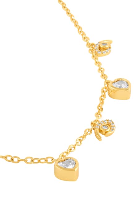 Isharya Gold Plated Cloudoria Stationed Choker Online at Aza Fashions Isharya_Gold Plated Cloudoria Stationed Choker _Online_at_Aza_Fashions