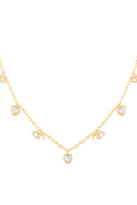 Buy Isharya Gold Plated Cloudoria Stationed Choker Online at Aza Fashions Buy_Isharya_Gold Plated Cloudoria Stationed Choker _Online_at_Aza_Fashions