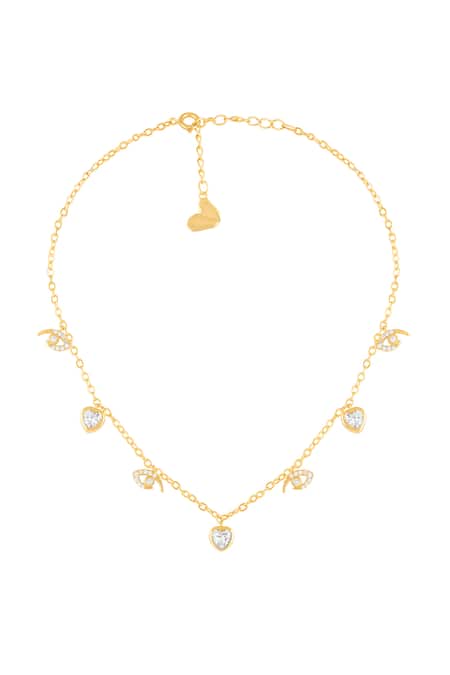 Shop Isharya Gold Plated Cloudoria Stationed Choker Online at Aza Fashions Shop_Isharya_Gold Plated Cloudoria Stationed Choker _Online_at_Aza_Fashions