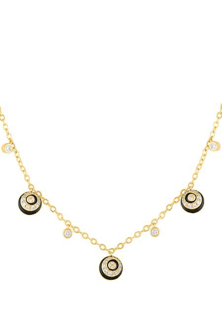 Isharya_Gold Plated Solacea Charm Choker _Online_at_Aza_Fashions
