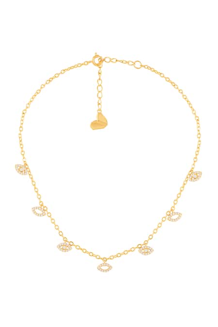 Isharya Gold Plated Lucentia Charm Choker Online at Aza Fashions Isharya_Gold Plated Lucentia Charm Choker _Online_at_Aza_Fashions