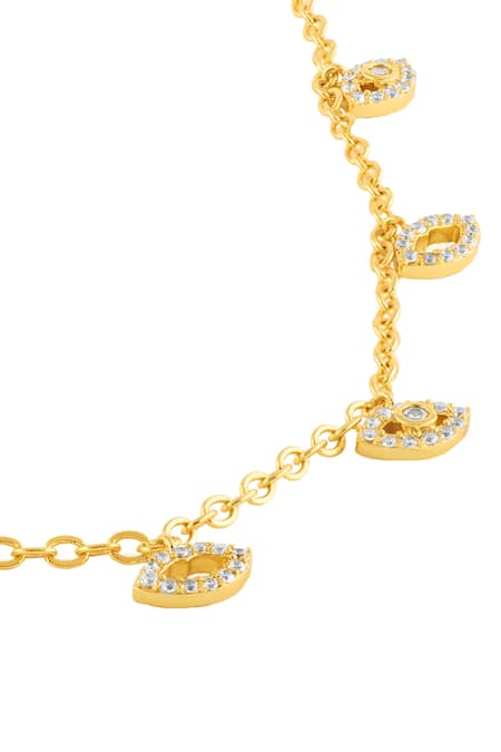 Shop Isharya Gold Plated Lucentia Charm Choker Online at Aza Fashions Shop_Isharya_Gold Plated Lucentia Charm Choker _Online_at_Aza_Fashions