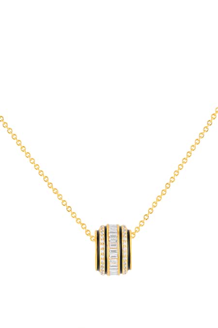 Isharya_Gold Plated Mindora Pendant Necklace _Online_at_Aza_Fashions