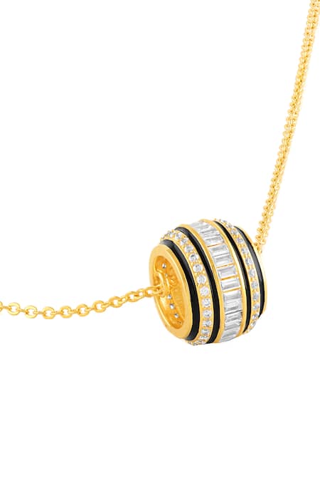 Shop_Isharya_Gold Plated Mindora Pendant Necklace _Online_at_Aza_Fashions