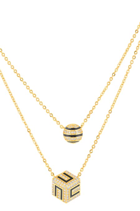 Buy_Isharya_Gold Plated Dustelle Layered Necklace _Online_at_Aza_Fashions