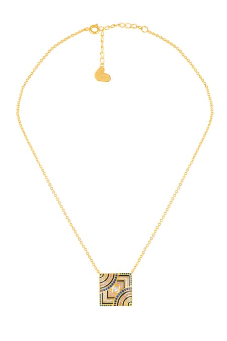Isharya_Multi Color Vyntra Pendant Necklace _Online_at_Aza_Fashions