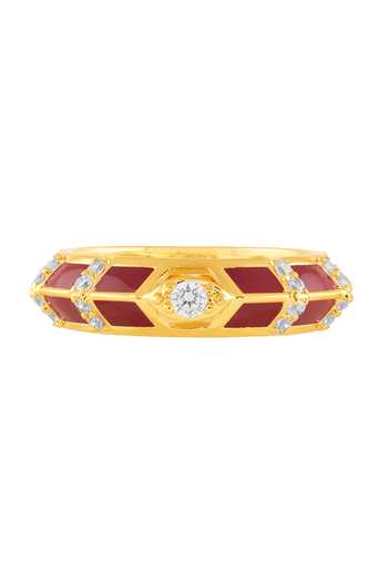 Buy Isharya Red Crystals, Stones Kahlista Band Ring Online at Aza Fashions Buy_Isharya_Red Crystals, Stones Kahlista Band Ring_Online_at_Aza_Fashions